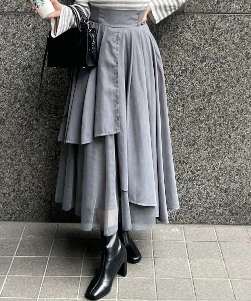 シルバー アシンメトリースカート oldhoney 07f10abedaa929d85cafb3cd19f5ba