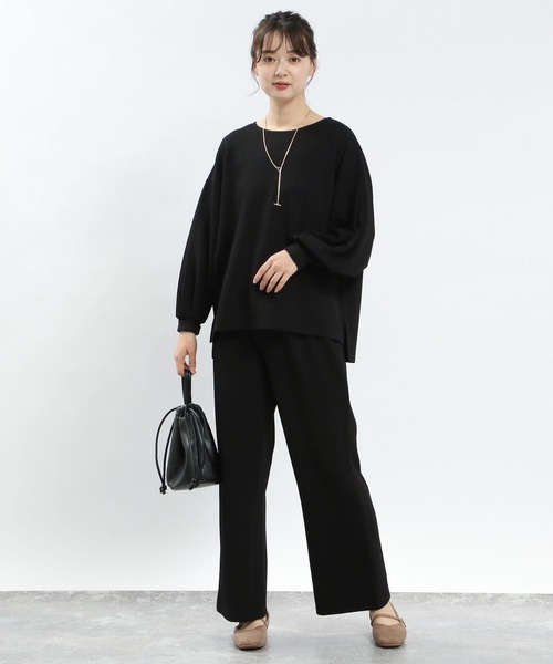 GLOBAL WORK Smile Seed Store(グローバルワーク スマイルシードストア)の「フクレジャガードイージーパンツ/121886(その他パンツ・レディース・ブラック/グレイッシュベージュ/ブルー/チャコール・X-LARGE/LARGE/SMALL/MEDIUM)」の10枚目の写真