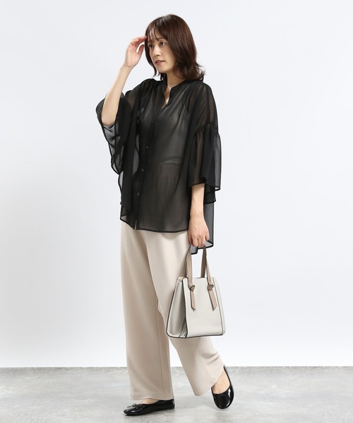 GLOBAL WORK Smile Seed Store(グローバルワーク スマイルシードストア)の「フクレジャガードイージーパンツ/121886(その他パンツ・レディース・ブラック/グレイッシュベージュ/ブルー/チャコール・X-LARGE/LARGE/SMALL/MEDIUM)」の21枚目の写真