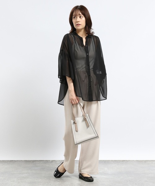 GLOBAL WORK Smile Seed Store(グローバルワーク スマイルシードストア)の「フクレジャガードイージーパンツ/121886(その他パンツ・レディース・ブラック/グレイッシュベージュ/ブルー/チャコール・X-LARGE/LARGE/SMALL/MEDIUM)」の22枚目の写真