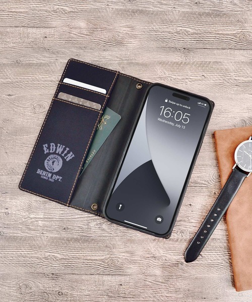 EDWIN（エドウィン）の「iPhone17 iPhone17Pro iPhone17e iPhone17ProMax iPhoneAir iPhone16/16Pro/16e/16ProMax エドウィン [タグデニム手帳]（スマホケース/カバー・メンズ・ブラック/インディゴブルー・iPhone 16 Pro Max/iPhone 16 Pro/iPhone 16/iPhone 16e/iPhone 17/iPhone 17 Pro/iPhone 17 Pro Max/iPhone Air）」の20枚目の写真