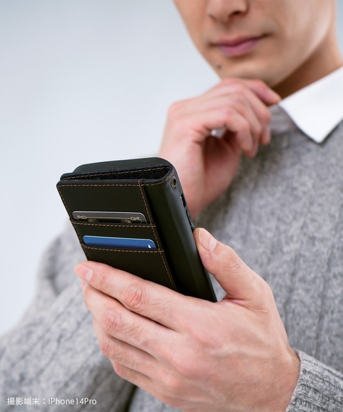 EDWIN（エドウィン）の「iPhone17 iPhone17Pro iPhone17e iPhone17ProMax iPhoneAir iPhone16/16Pro/16e/16ProMax エドウィン [タグデニム手帳]（スマホケース/カバー・メンズ・ブラック/インディゴブルー・iPhone 16 Pro Max/iPhone 16 Pro/iPhone 16/iPhone 16e/iPhone 17/iPhone 17 Pro/iPhone 17 Pro Max/iPhone Air）」の3枚目の写真