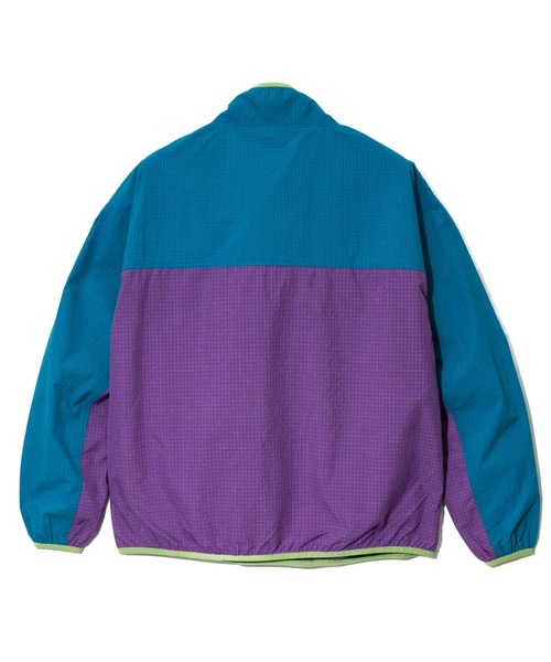 go slow caravan（ゴースローキャラバン）の「COBMASTER/コブマスター　ナイロンリップ ハーフジップP/O JKT（ナイロンジャケット・メンズ・オリーブ/ターコイズブルー・MEDIUM/LARGE/X-LARGE）」の5枚目の写真