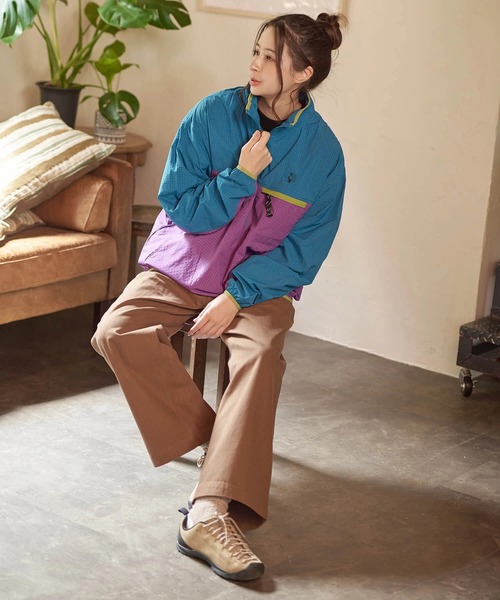 go slow caravan（ゴースローキャラバン）の「COBMASTER/コブマスター　ナイロンリップ ハーフジップP/O JKT（ナイロンジャケット・メンズ・オリーブ/ターコイズブルー・MEDIUM/LARGE/X-LARGE）」の12枚目の写真