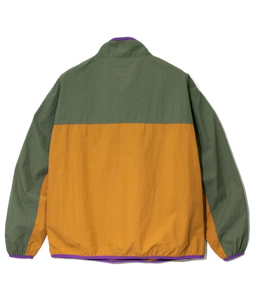 go slow caravan（ゴースローキャラバン）の「COBMASTER/コブマスター　ナイロンリップ ハーフジップP/O JKT（ナイロンジャケット・メンズ・オリーブ/ターコイズブルー・MEDIUM/LARGE/X-LARGE）」の14枚目の写真