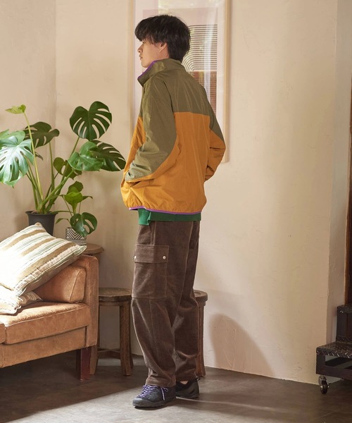 go slow caravan（ゴースローキャラバン）の「COBMASTER/コブマスター　ナイロンリップ ハーフジップP/O JKT（ナイロンジャケット・メンズ・オリーブ/ターコイズブルー・MEDIUM/LARGE/X-LARGE）」の19枚目の写真