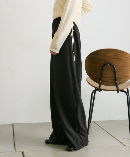 mystic(ミスティック)の「カーブスラックス2(スラックス・レディース・ブラック/アイボリー/ベージュ/チャコールグレー/ダークグレー・0/2/1)」の21枚目の写真