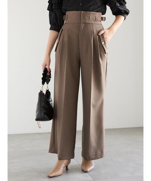 Te chichi（テチチ）の「パウダーツイルハイウエストワイドパンツ（その他パンツ・レディース・グレー/ブラック/ブラウン・F）」の3枚目の写真