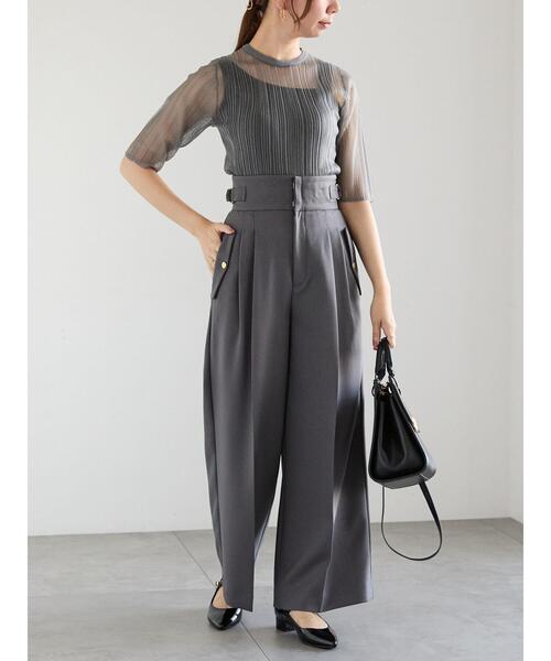 Te chichi（テチチ）の「パウダーツイルハイウエストワイドパンツ（その他パンツ・レディース・グレー/ブラック/ブラウン・F）」の21枚目の写真