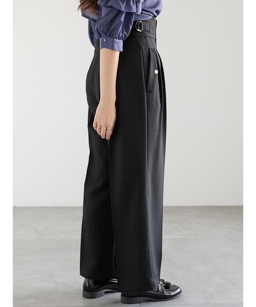 Te chichi（テチチ）の「パウダーツイルハイウエストワイドパンツ（その他パンツ・レディース・グレー/ブラック/ブラウン・F）」の8枚目の写真