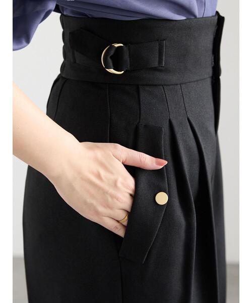 Te chichi（テチチ）の「パウダーツイルハイウエストワイドパンツ（その他パンツ・レディース・グレー/ブラック/ブラウン・F）」の9枚目の写真