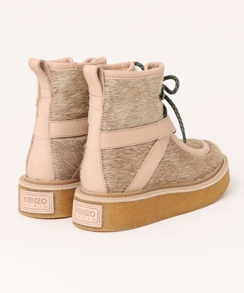 KENZO(ケンゾー)の「'KENZO Yuki' ポニー レザー レースアップ ブーツ ウィメンズ(ブーツ・レディース・ブラウン系その他4/ベージュ系その他2・38/37)」の11枚目の写真