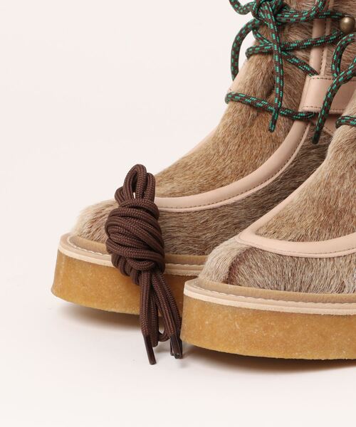 KENZO(ケンゾー)の「'KENZO Yuki' ポニー レザー レースアップ ブーツ ウィメンズ(ブーツ・レディース・ブラウン系その他4/ベージュ系その他2・38/37)」の13枚目の写真