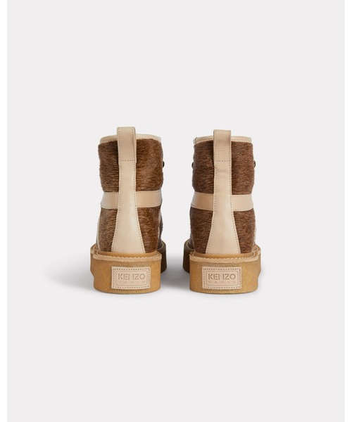 KENZO(ケンゾー)の「'KENZO Yuki' ポニー レザー レースアップ ブーツ ウィメンズ(ブーツ・レディース・ブラウン系その他4/ベージュ系その他2・38/37)」の8枚目の写真