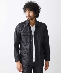 MICHEL KLEIN HOMME   （ミッシェルクランオム）の「ヴィンテージ調ツイルシャツジャケット セットアップ（ブルゾン）」