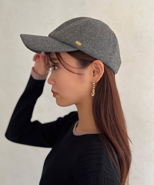 Chez toi(シェトワ)の「フェルトCAP(キャップ・レディース・ベージュ/ブラック/グレー・FREE)」の3枚目の写真
