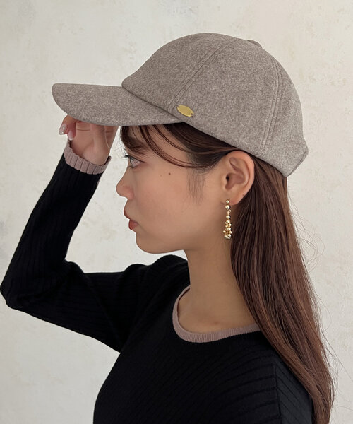 Chez toi(シェトワ)の「フェルトCAP(キャップ・レディース・ベージュ/ブラック/グレー・FREE)」の14枚目の写真