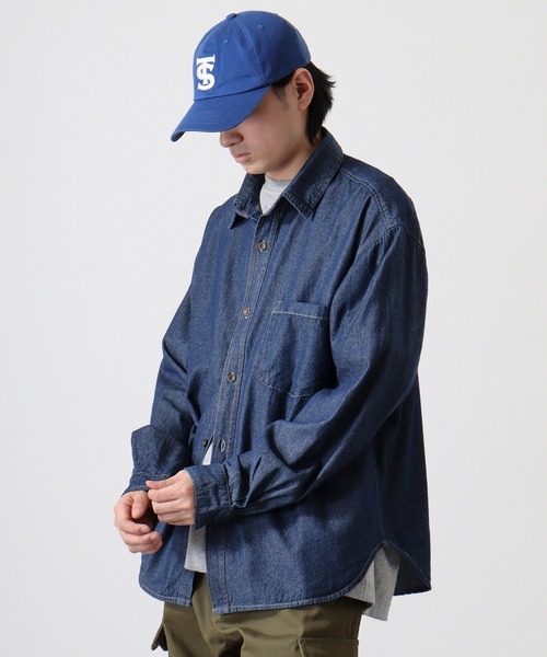 セール】Relaxed fit long sleeve denim shirt / L/Sリラックス