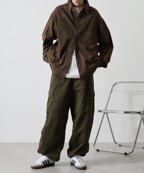 Jungle Storm（ジャングルストーム）の「Relaxed fit long sleeve denim shirt / L/Sリラックスフィット長袖デニムシャツ unisex（シャツ/ブラウス・メンズ・ブルー/グレー/ネイビー/パープル/ブラウン・M/L）」の16枚目の写真