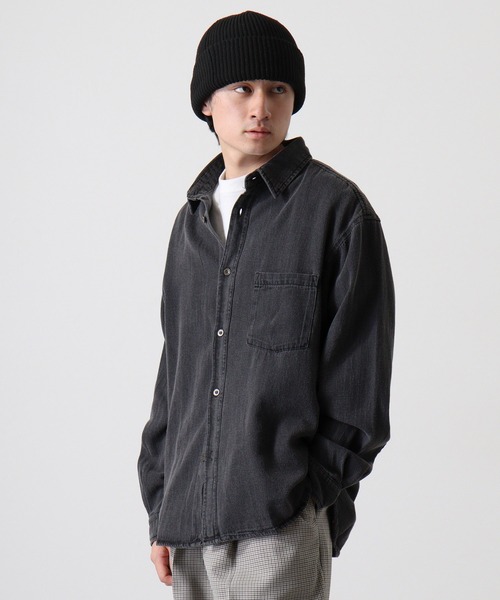 Jungle Storm（ジャングルストーム）の「Relaxed fit long sleeve denim shirt / L/Sリラックスフィット長袖デニムシャツ unisex（シャツ/ブラウス・メンズ・ブルー/グレー/ネイビー/パープル/ブラウン・M/L）」の9枚目の写真