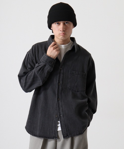 Jungle Storm（ジャングルストーム）の「Relaxed fit long sleeve denim shirt / L/Sリラックスフィット長袖デニムシャツ unisex（シャツ/ブラウス・メンズ・ブルー/グレー/ネイビー/パープル/ブラウン・M/L）」の10枚目の写真