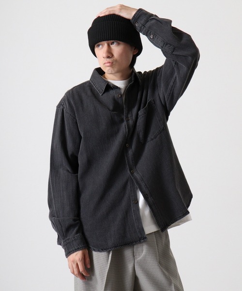 Jungle Storm（ジャングルストーム）の「Relaxed fit long sleeve denim shirt / L/Sリラックスフィット長袖デニムシャツ unisex（シャツ/ブラウス・メンズ・ブルー/グレー/ネイビー/パープル/ブラウン・M/L）」の11枚目の写真