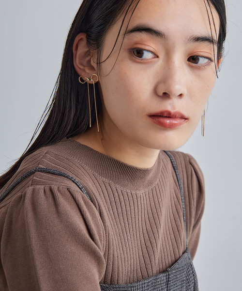 VIS(ビス)の「チェーンリボンピアス(ピアス(両耳用)・レディース・シルバー/ゴールド・FREE)」の11枚目の写真