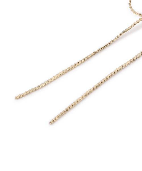 VIS(ビス)の「チェーンリボンピアス(ピアス(両耳用)・レディース・シルバー/ゴールド・FREE)」の4枚目の写真