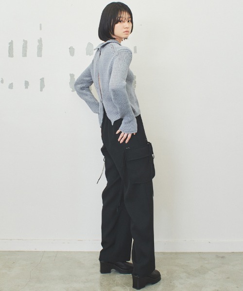 soduk（スドーク）の「two ways cardigan（カーディガン/ボレロ・レディース・ブラック/グレー・ONE SIZE）」の6枚目の写真