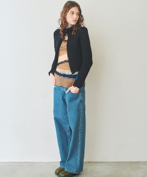 soduk（スドーク）の「two ways cardigan（カーディガン/ボレロ・レディース・ブラック/グレー・ONE SIZE）」の19枚目の写真