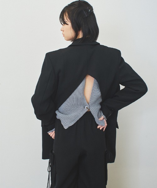 soduk（スドーク）の「two ways cardigan（カーディガン/ボレロ・レディース・ブラック/グレー・ONE SIZE）」の3枚目の写真