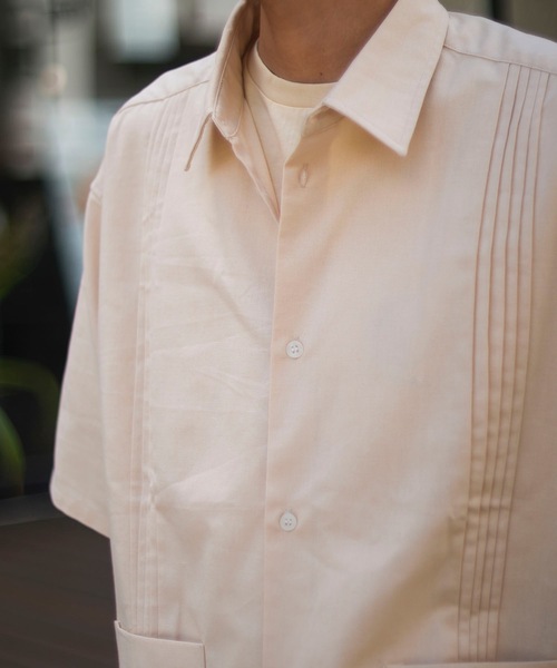 PORT OF CALL（ポートオブコール）の「SS SHIRT/PORT OF CALL(ポートオブコール)半袖シャツ（シャツ/ブラウス・メンズ・ネイビー/オフホワイト・LARGE/MEDIUM）」の8枚目の写真