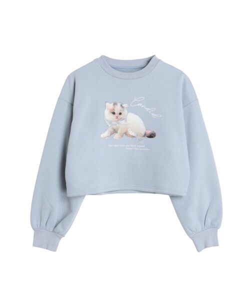 CALNAMUR（カルナムール）の「CAT SWEAT/キャットスウェット（スウェット・レディース・ホワイト/グレー/ブルー・FREE）」の3枚目の写真