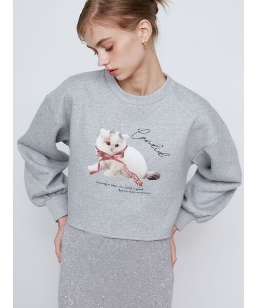 CALNAMUR（カルナムール）の「CAT SWEAT/キャットスウェット（スウェット・レディース・ホワイト/グレー/ブルー・FREE）」の17枚目の写真