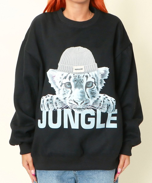 GORGE(ゴージ)の「ニット帽付きJungle裏起毛プルオーバー(スウェット・レディース・ライトピンク/ライトブルー/スミクロ/ブラウン/グレー系その他/ブラック系その他/ブラック/ライトグレー・F)」の14枚目の写真