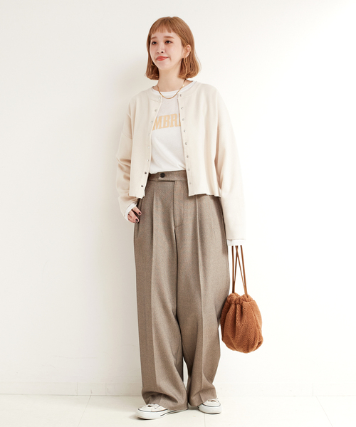 B.C STOCK(ベーセーストック)の「スムース クルーカーディガン(ニット/セーター・レディース・ネイビー/ホワイト/レッド/ブラック系その他・FREE)」の12枚目の写真