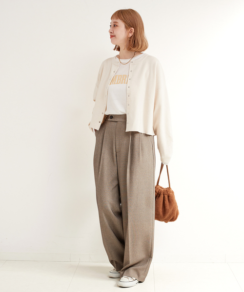 B.C STOCK(ベーセーストック)の「スムース クルーカーディガン(ニット/セーター・レディース・ネイビー/ホワイト/レッド/ブラック系その他・FREE)」の13枚目の写真