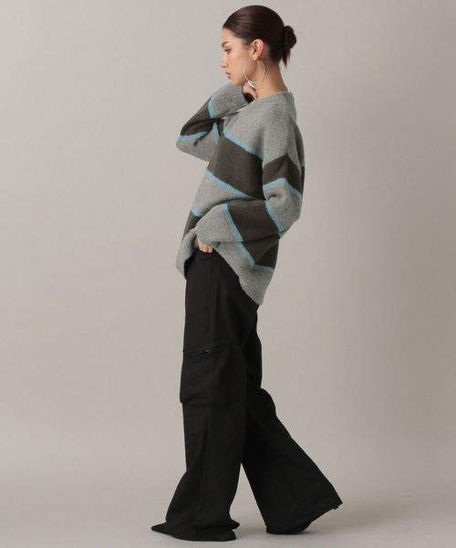 FOREVER 21（フォーエバー トゥエンティーワン）の「【2024FW】ボーダーニットプルオーバー（ニット/セーター・レディース・ブラック/グレー/ナチュラル・FREE）」の11枚目の写真