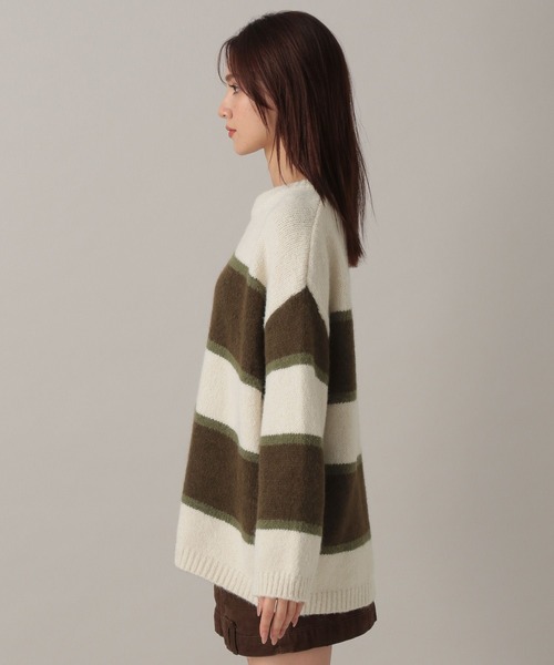 FOREVER 21（フォーエバー トゥエンティーワン）の「【2024FW】ボーダーニットプルオーバー（ニット/セーター・レディース・ブラック/グレー/ナチュラル・FREE）」の16枚目の写真