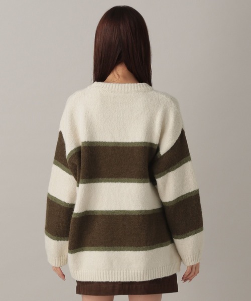 FOREVER 21（フォーエバー トゥエンティーワン）の「【2024FW】ボーダーニットプルオーバー（ニット/セーター・レディース・ブラック/グレー/ナチュラル・FREE）」の17枚目の写真