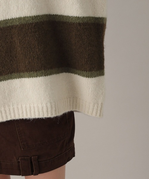 FOREVER 21（フォーエバー トゥエンティーワン）の「【2024FW】ボーダーニットプルオーバー（ニット/セーター・レディース・ブラック/グレー/ナチュラル・FREE）」の20枚目の写真