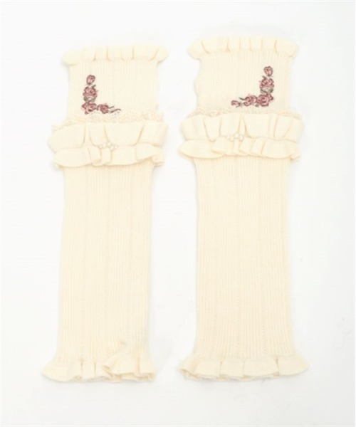 axes femme(アクシーズファム)の「ローズ刺繍アームウォーマー(アームカバー・レディース・ダークブラウン/ラベンダー/キナリ・FREE)」の6枚目の写真