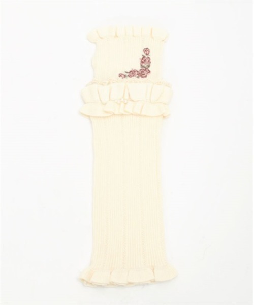 axes femme(アクシーズファム)の「ローズ刺繍アームウォーマー(アームカバー・レディース・ダークブラウン/ラベンダー/キナリ・FREE)」の7枚目の写真