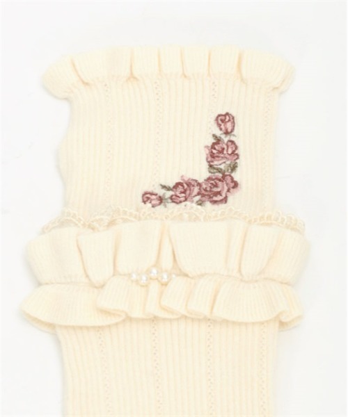 axes femme(アクシーズファム)の「ローズ刺繍アームウォーマー(アームカバー・レディース・ダークブラウン/ラベンダー/キナリ・FREE)」の8枚目の写真
