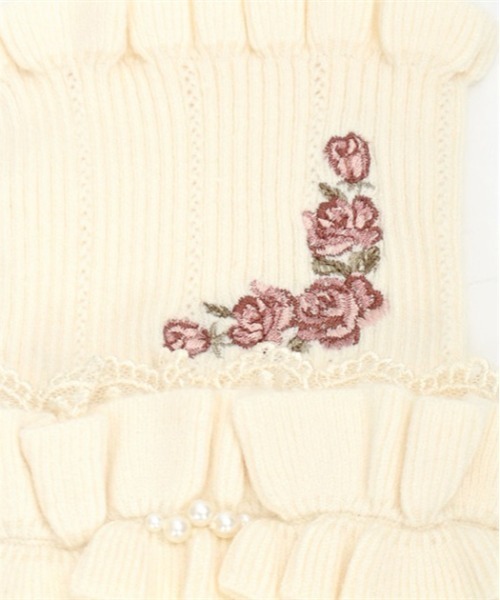 axes femme(アクシーズファム)の「ローズ刺繍アームウォーマー(アームカバー・レディース・ダークブラウン/ラベンダー/キナリ・FREE)」の9枚目の写真