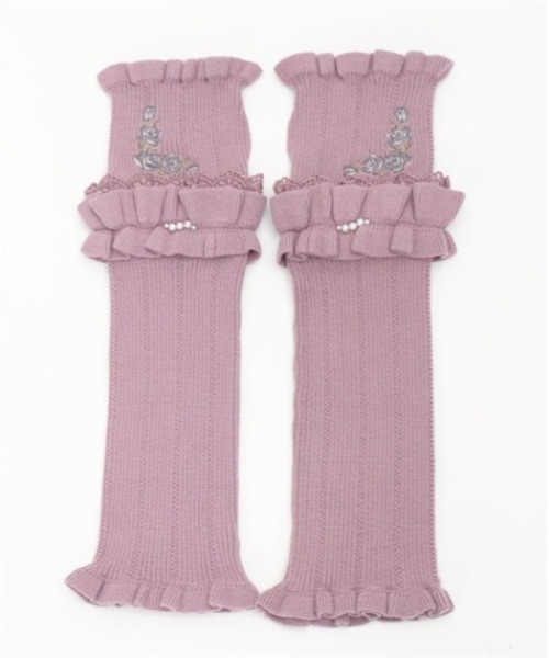 axes femme(アクシーズファム)の「ローズ刺繍アームウォーマー(アームカバー・レディース・ダークブラウン/ラベンダー/キナリ・FREE)」の14枚目の写真