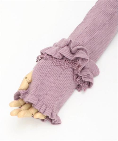 axes femme(アクシーズファム)の「ローズ刺繍アームウォーマー(アームカバー・レディース・ダークブラウン/ラベンダー/キナリ・FREE)」の21枚目の写真