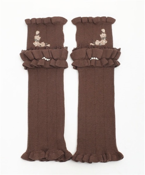 axes femme(アクシーズファム)の「ローズ刺繍アームウォーマー(アームカバー・レディース・ダークブラウン/ラベンダー/キナリ・FREE)」の22枚目の写真