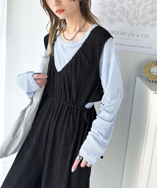 classicalelf（クラシカルエルフ）の「大人のこなれトップス。配色ステッチシアープルオーバー（長袖）（Tシャツ/カットソー・レディース・ブルー/ホワイト/ライトグレー/ブラウン/グリーン/オレンジ/ベージュ/ブラック・X-LARGE/SMALL/LARGE/MEDIUM）」の17枚目の写真