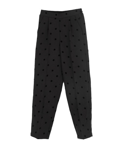 titivate(ティティベイト)の「フロッキードットテーパードパンツ(その他パンツ・レディース・チャコール/ブラック・M)」の4枚目の写真